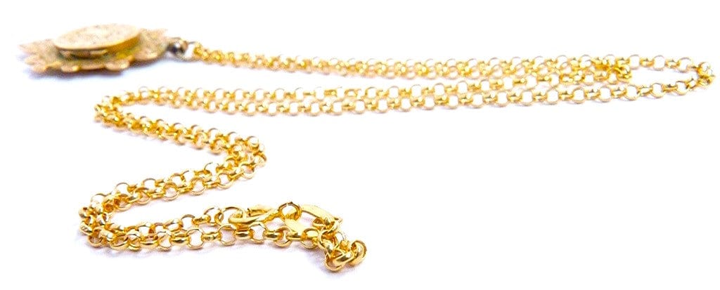 Solid Gold Belcher Pendant Necklace