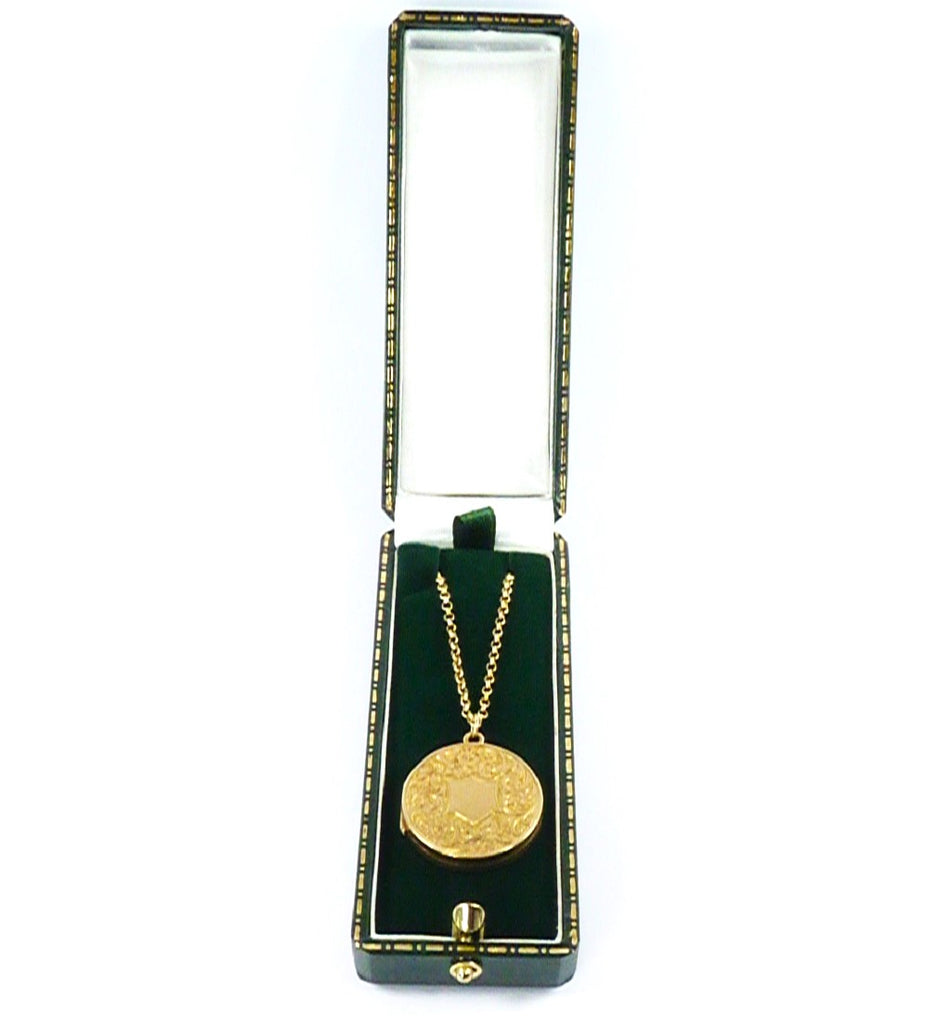 Solid Gold Cased Antique Locket Necklace