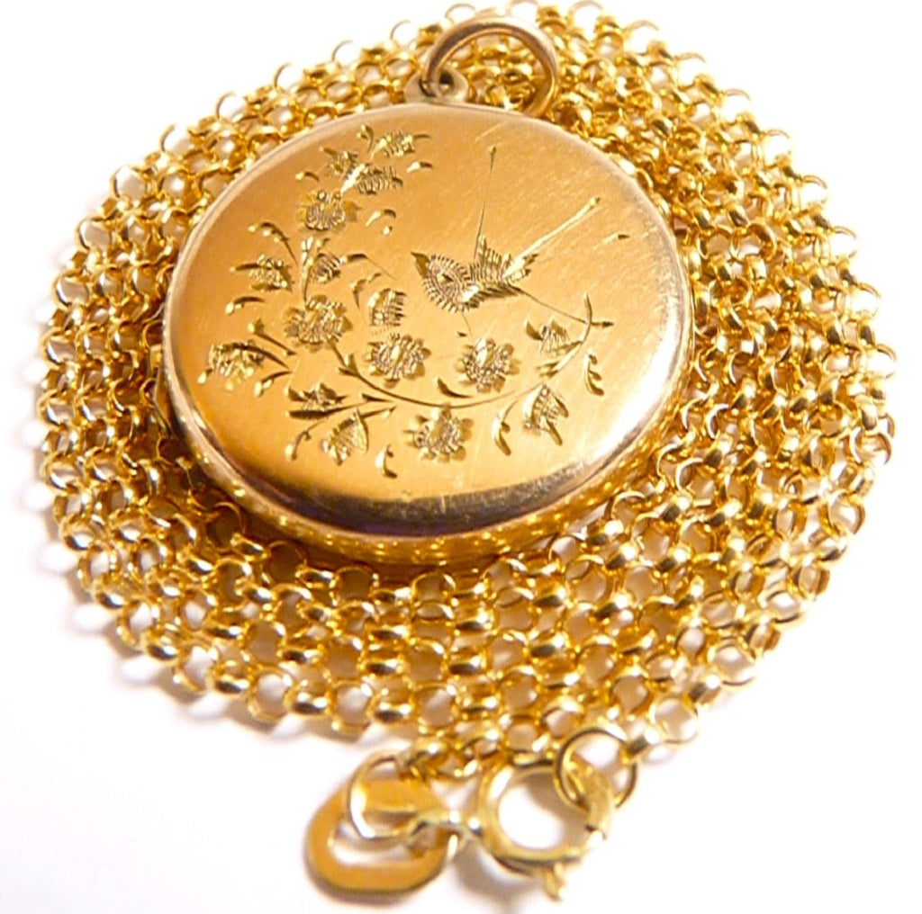 Solid Gold Christening Locket