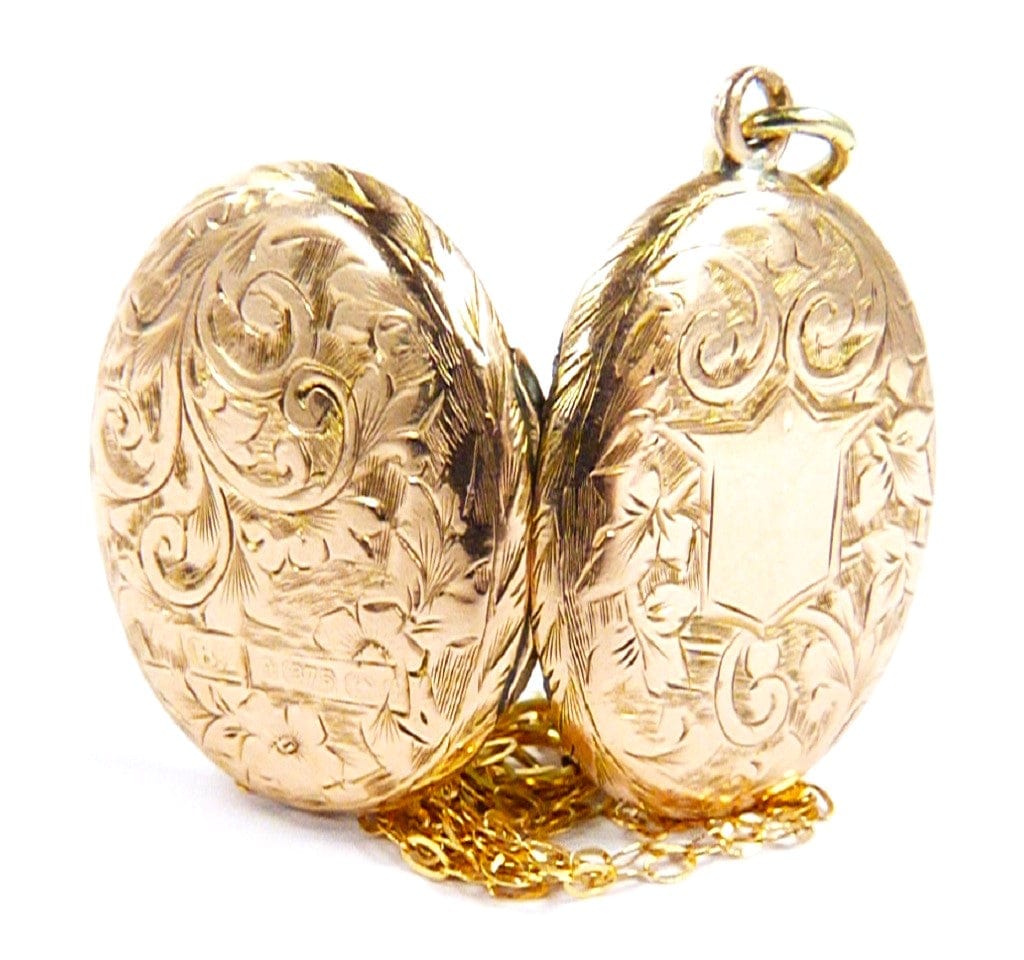 Solid Gold Hallmarked Pendant Locket Necklace