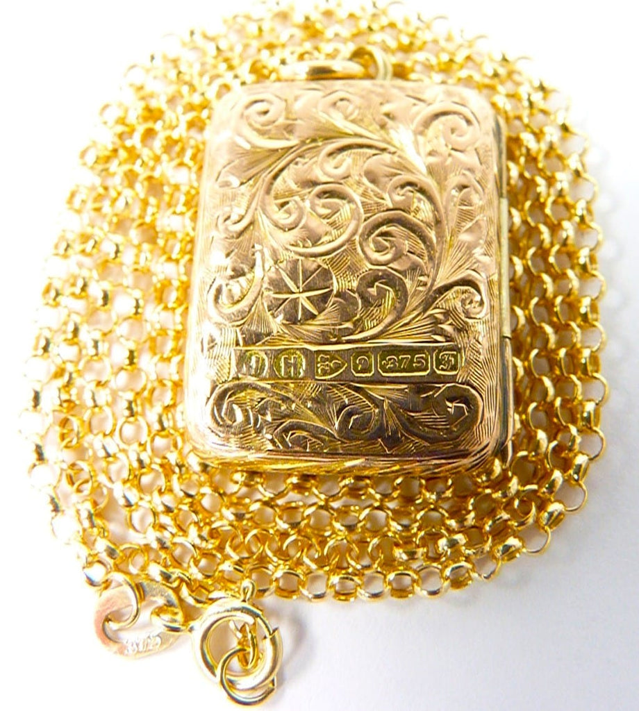 Rectangular Gold Locket All Products – The Vintage Compact Shop