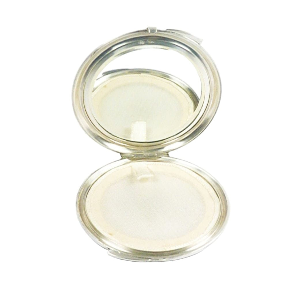 Solid Silver Slender Handbag Mirror Compact