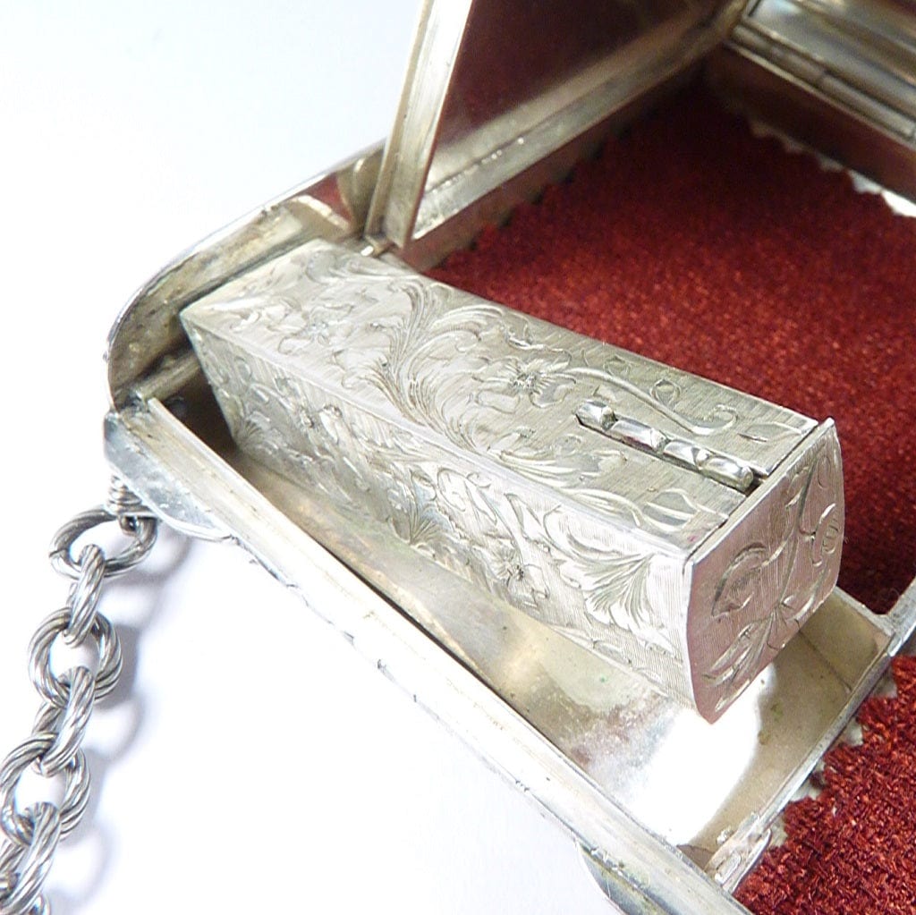 Spring Mounted Solid Silver Lipstick