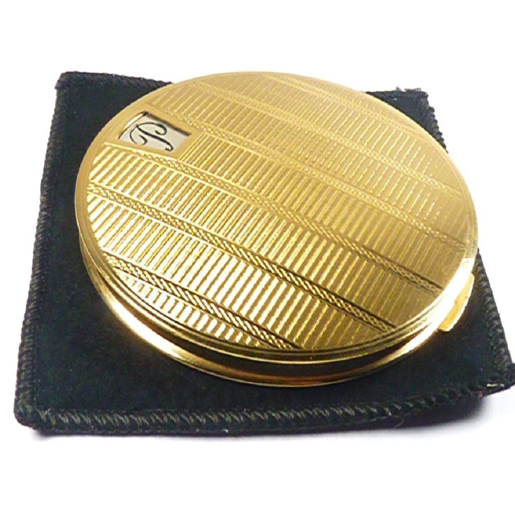 Stratton Initial Any Monogram Powder Compact