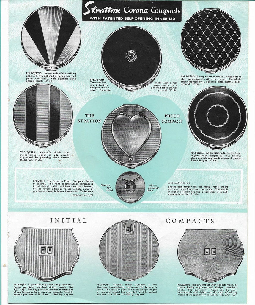 Stratton Initial Photo And Corona Powder Compact Catalogue PAGE 1959