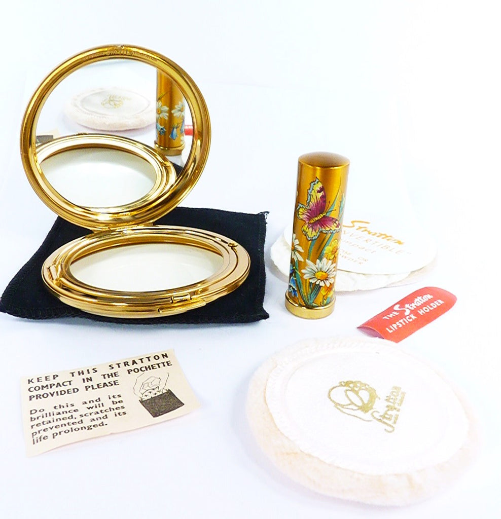 Stratton Lipstick And Compact Mirror Set