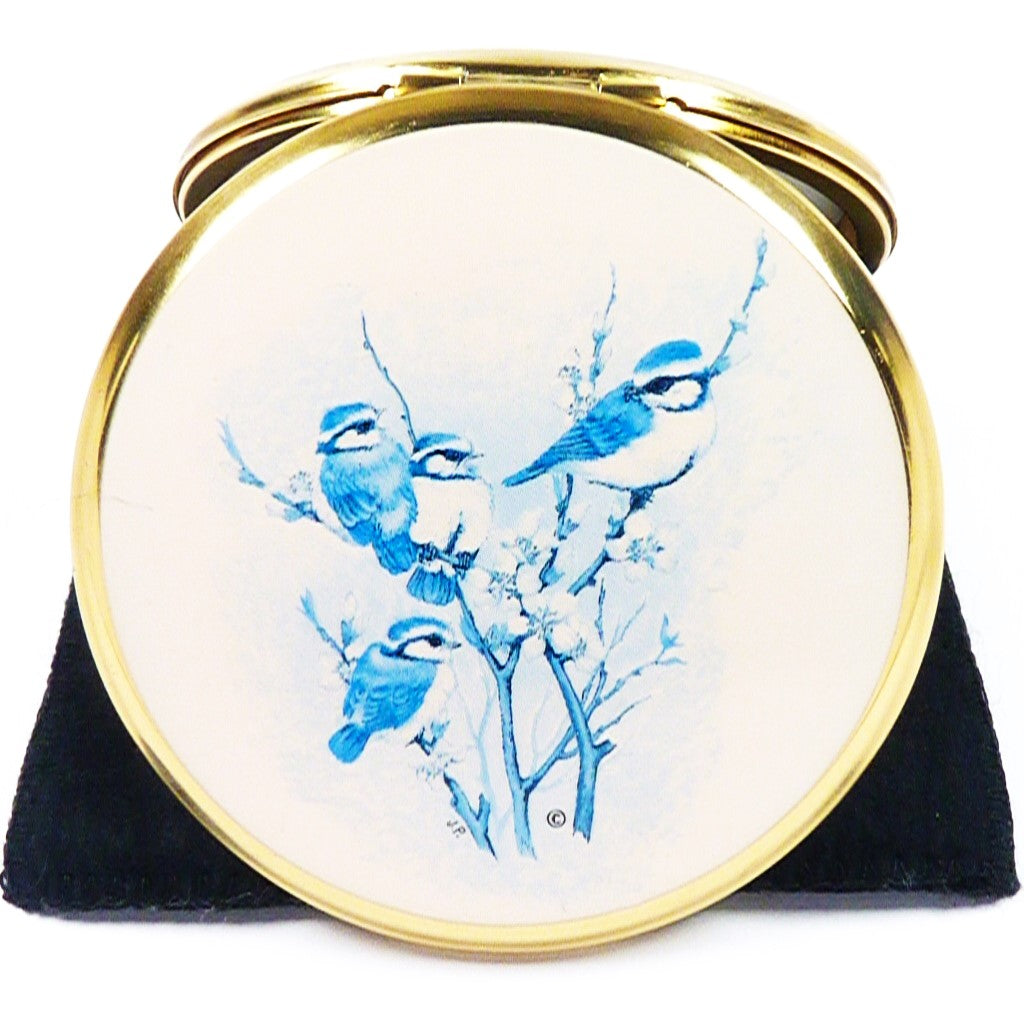 Stratton Tiny Blue Bird Mirror Compact