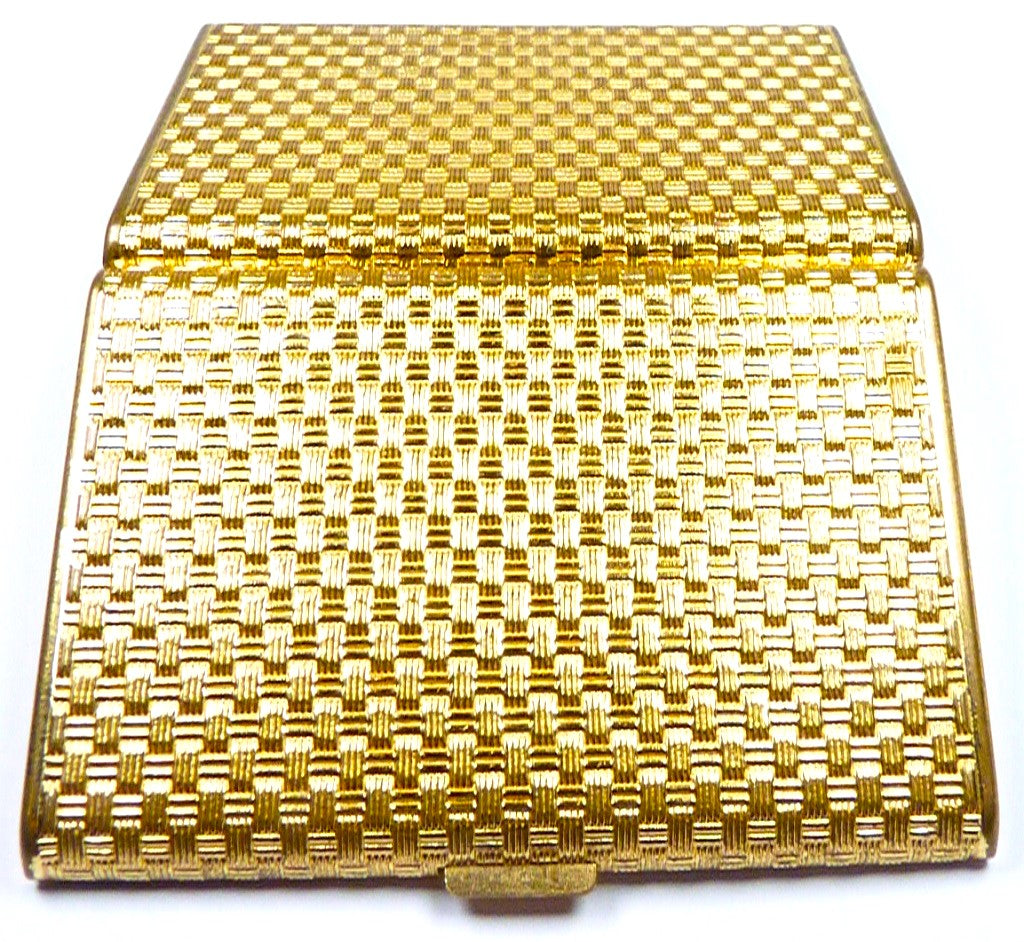 Swiss Basket Weave Powder Compact