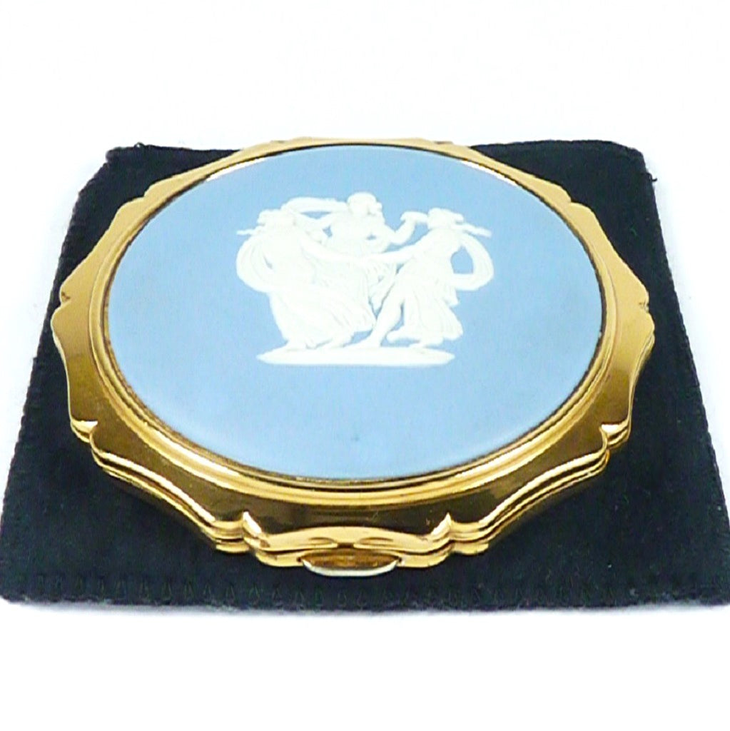 Three Graces Stratton Wedgwood Jasperware Powder Compact