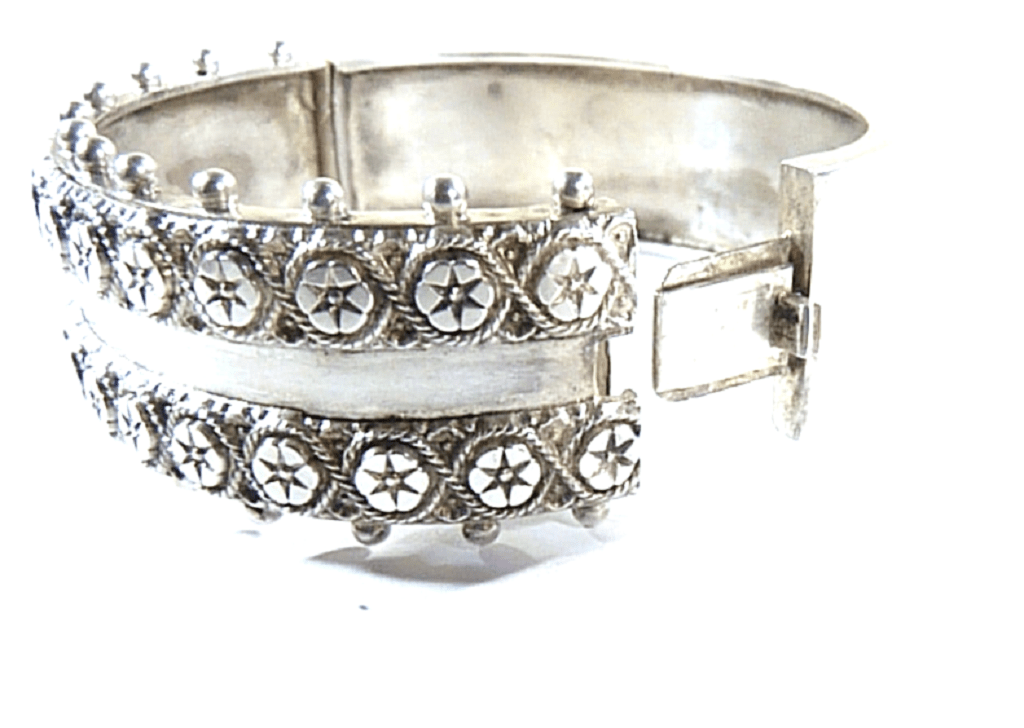 Victorian Aesthetic Sterling Silver Bangle