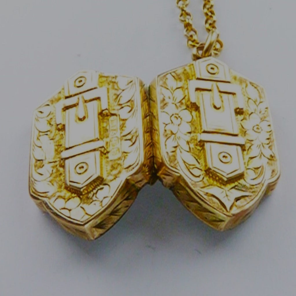 Victorian Era Hallmarked Gold Pendant Necklace