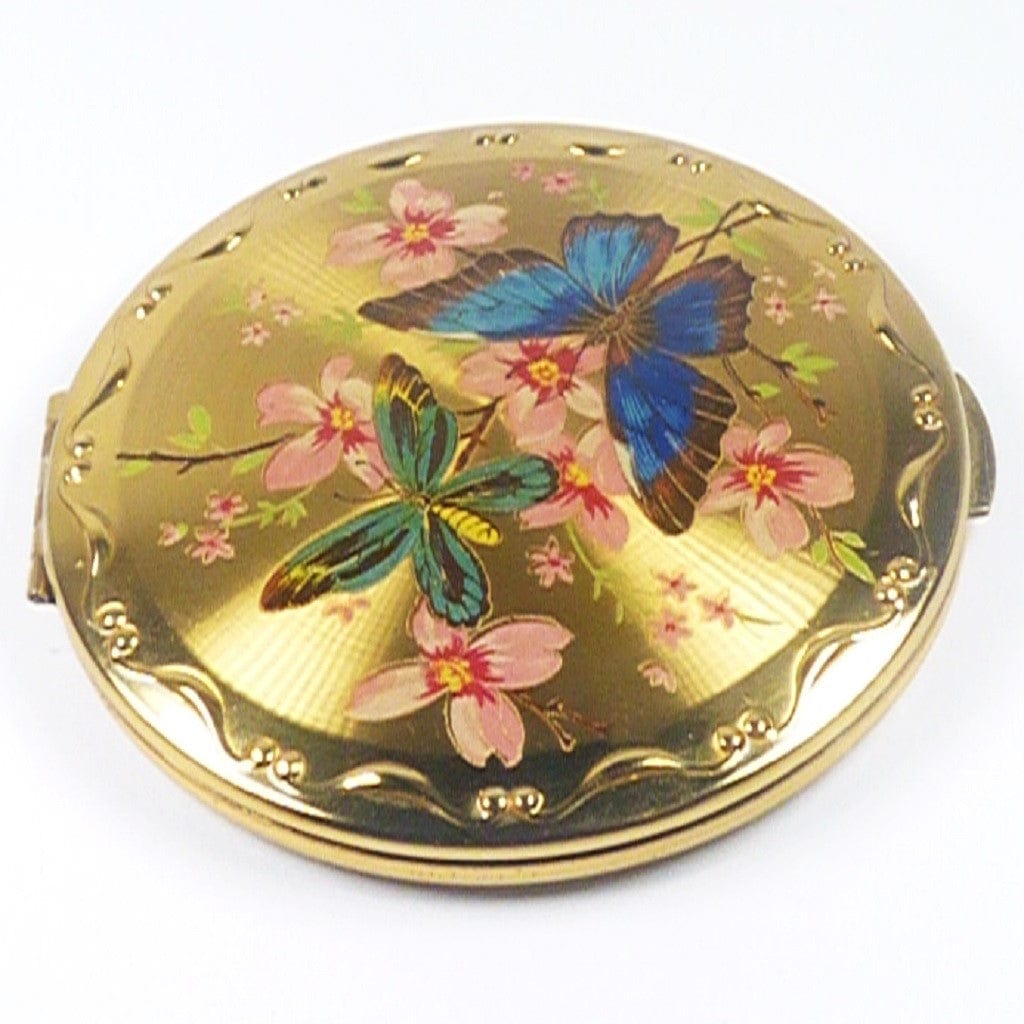 Vintage Butterfly Makeup Compact Mirror