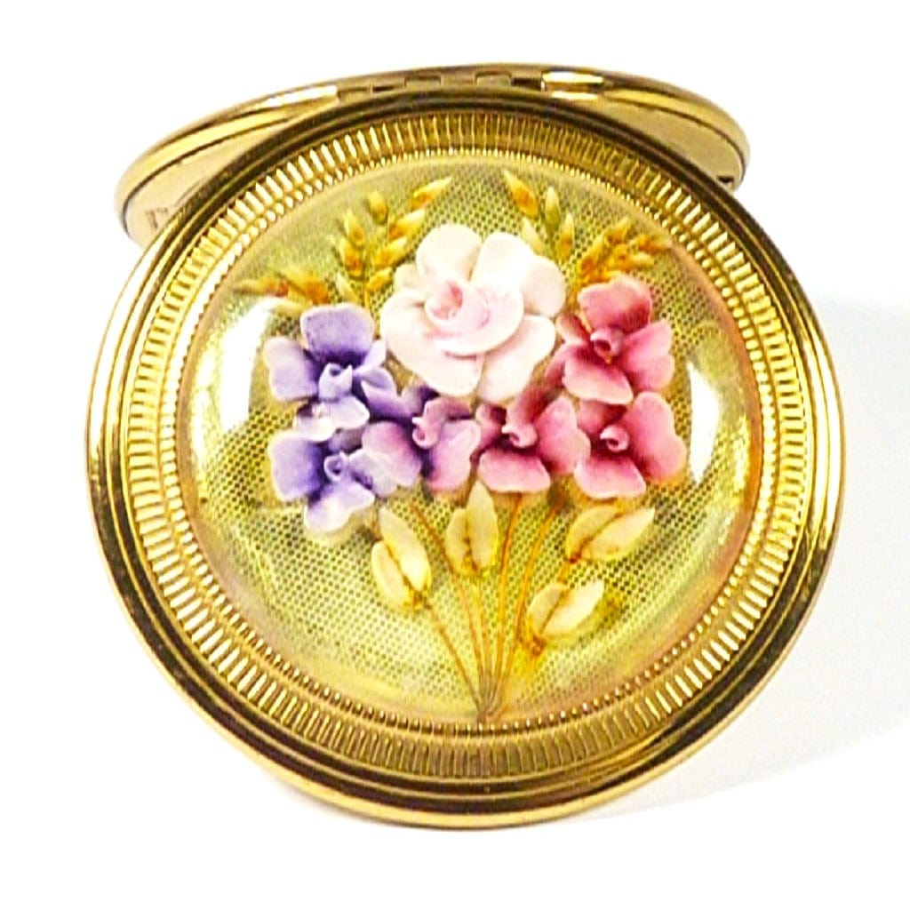 Vintage Floral Compact Mirror