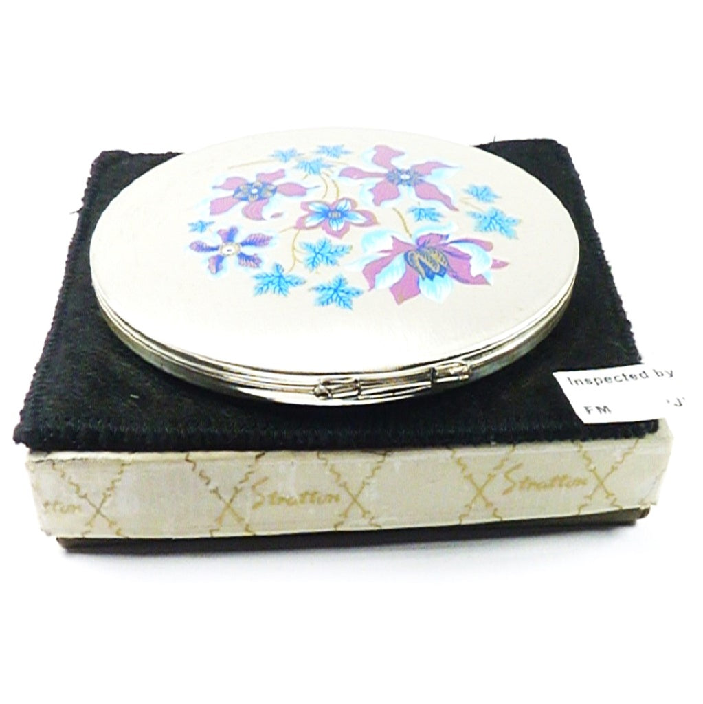 Vintage Floral Makeup Compact