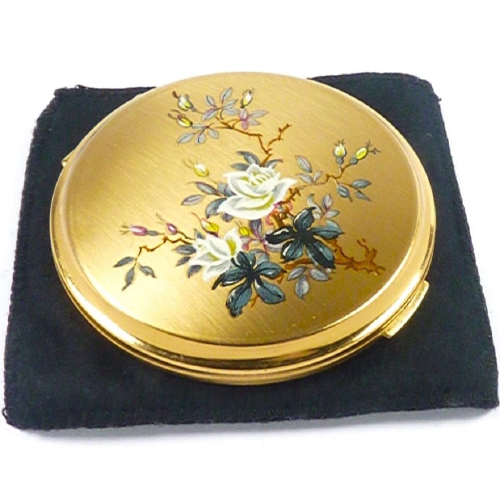 Vintage Floral Magnolia Mirror Compact