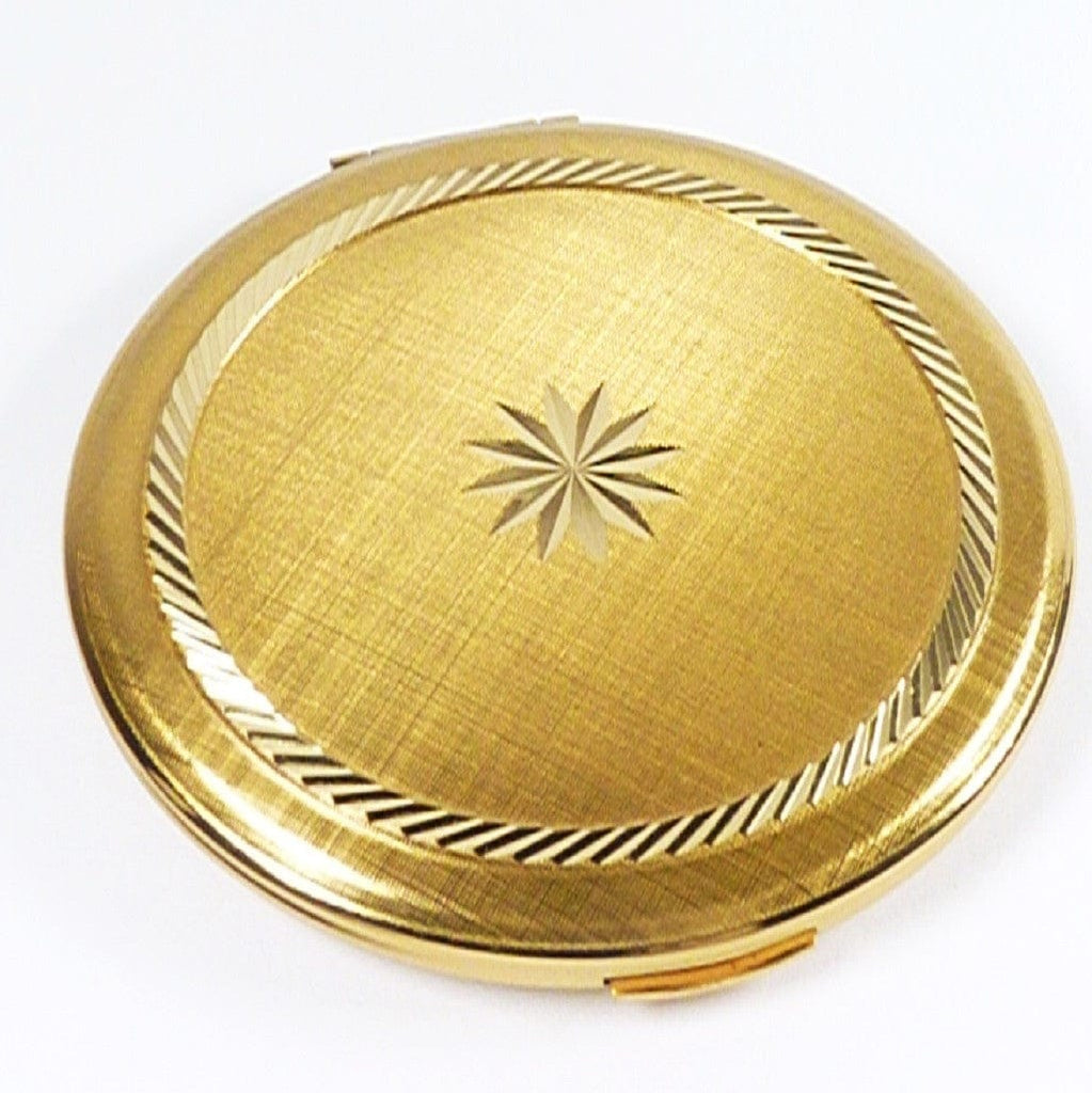Vintage Gold Color Compact Mirror