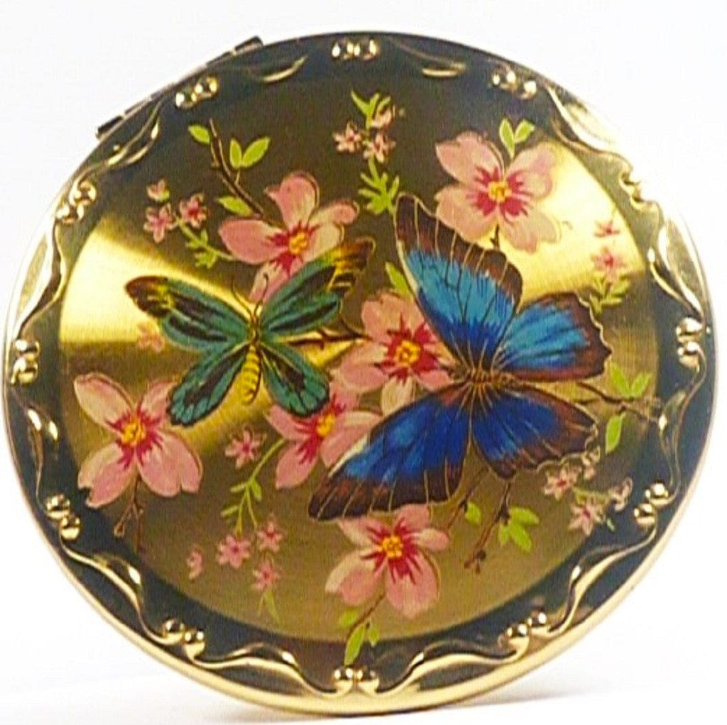 Vintage Kigu Butterfly Compact Mirror