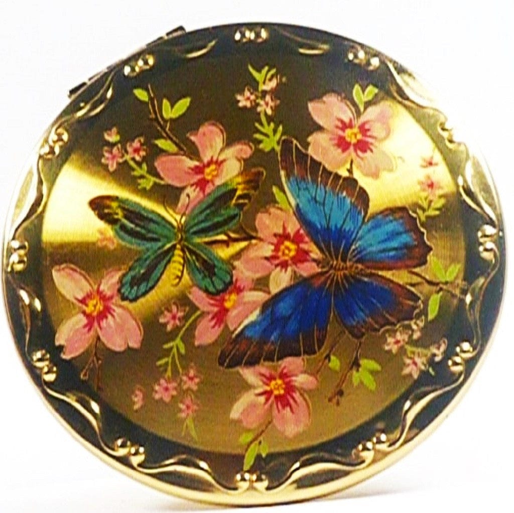Vintage Kigu Butterfly Compact Mirror