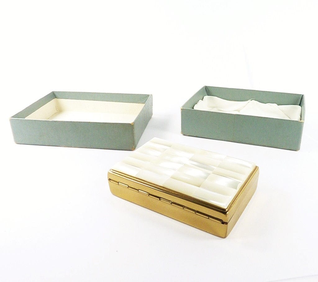 Musical Powder Box Vintage Musical Powder Box Mother Of Pearl Lid 1950s Plays Killarney ...