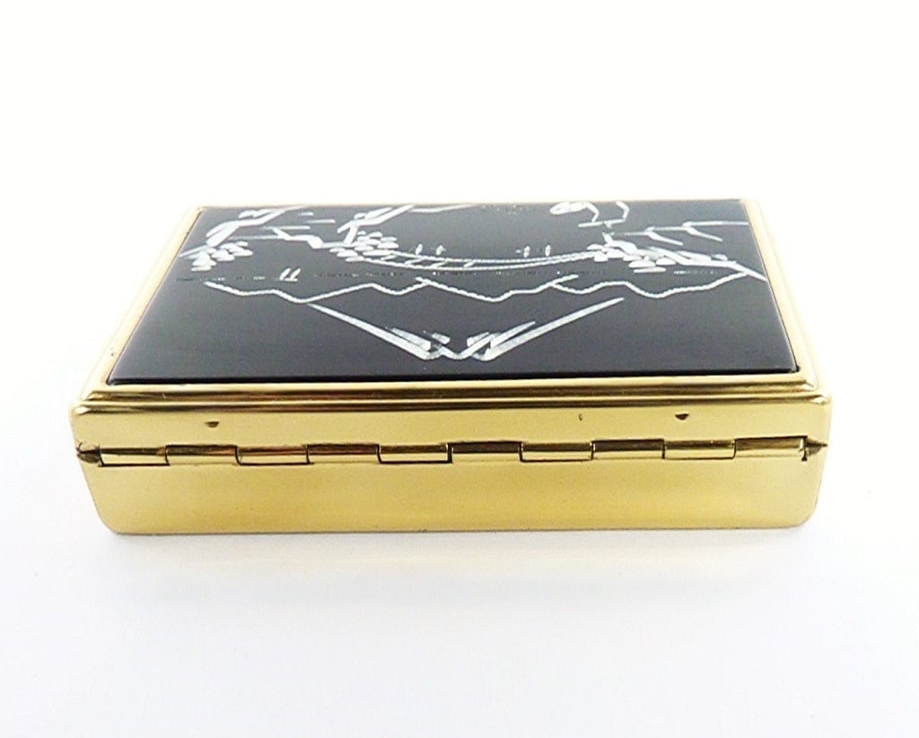 Musical Powder Box Unused Japanese Musical Powder Box 1950s Vintage – The Vintage Compact Shop