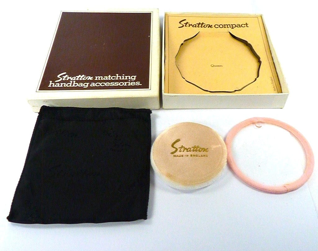 Vintage Stratton Brand Accessories Box Pouch Puff
