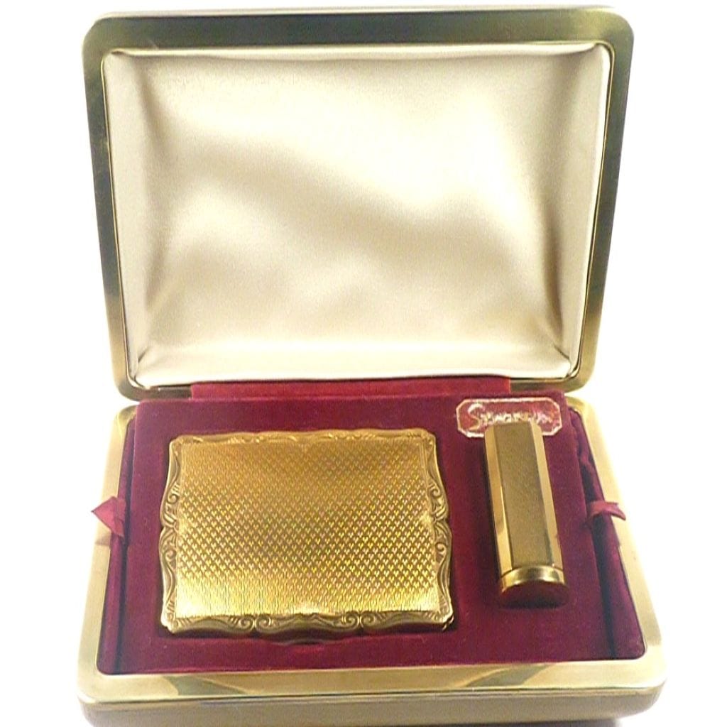 Stratton Square Solid Powder Compact Stratton Powder Compacts – The Vintage Compact Shop