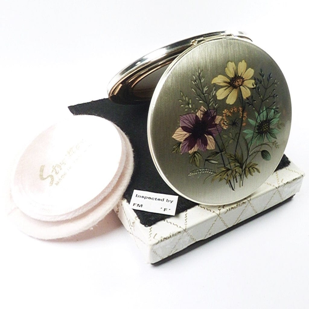 Vintage Stratton Silver Plated Compact Mirror