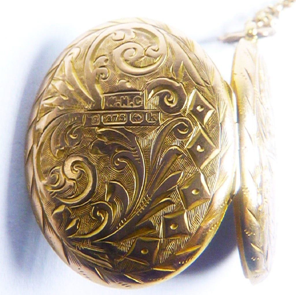 W H Collins Solid Gold Locket