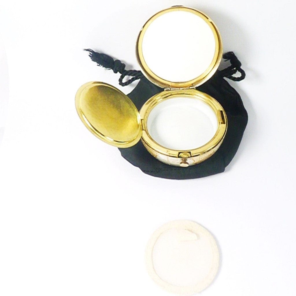 World Globe Vintage Powder Compact