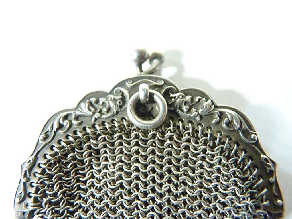 1800s solid silver purse