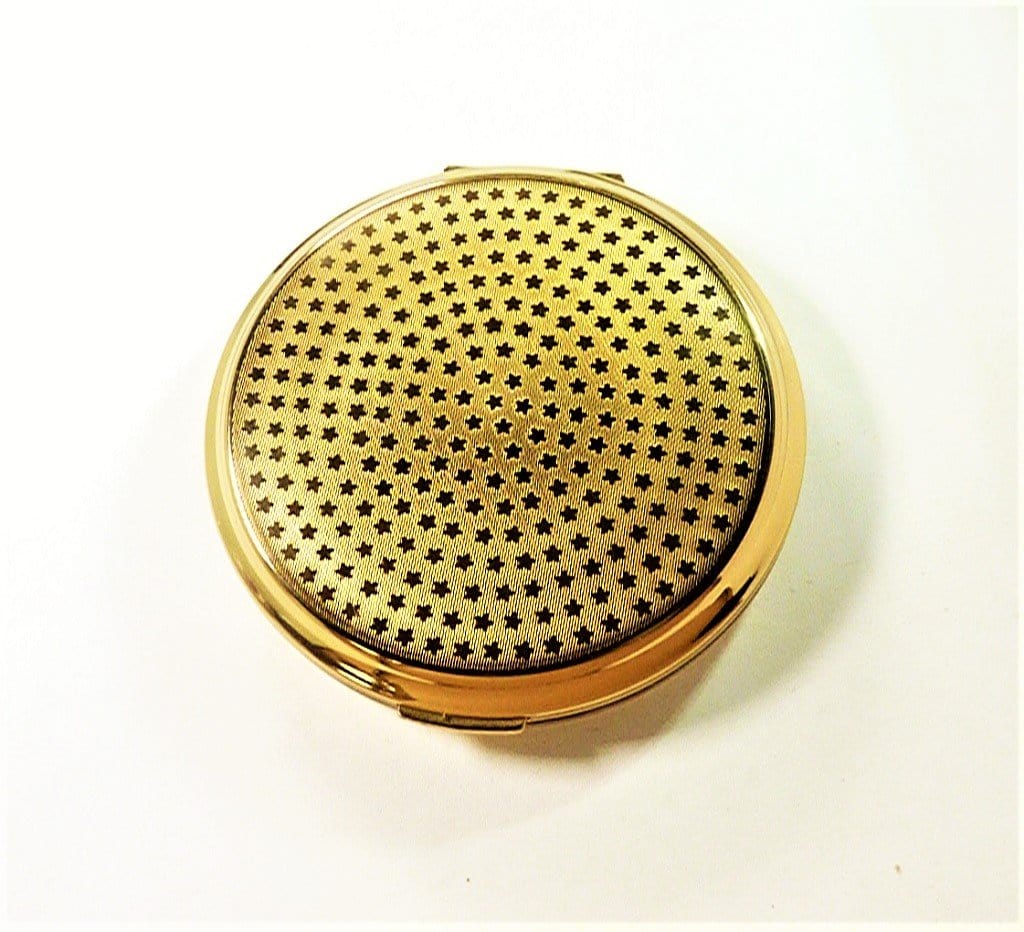 1950s Star Pattern Compact Mirror