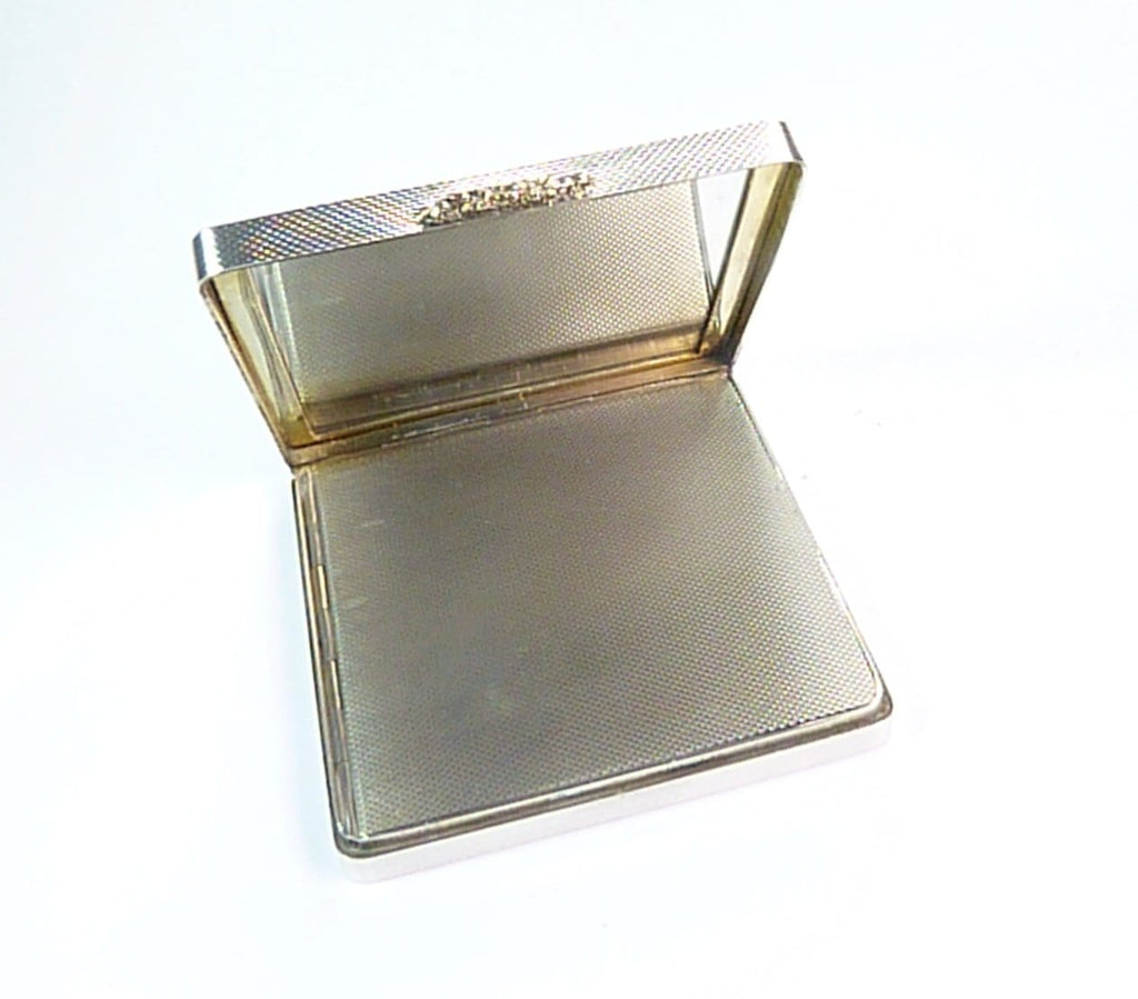 1950s Makeup Compact Silver And Gold