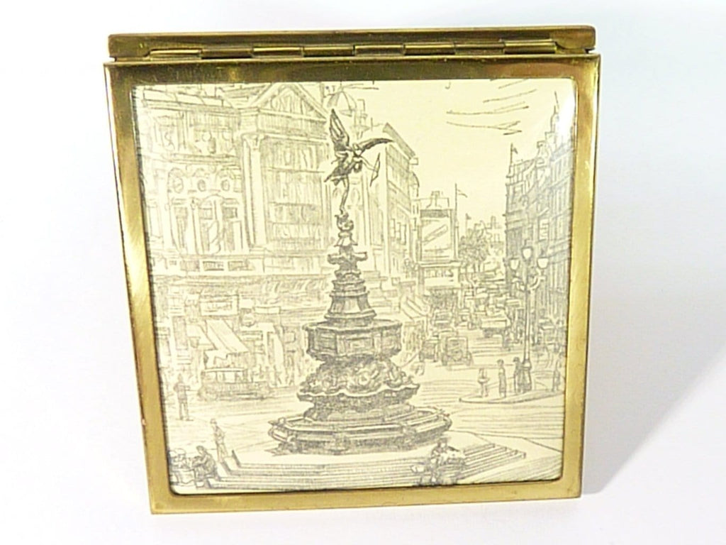 1950s Refillable Loose Compact Case With Mirror