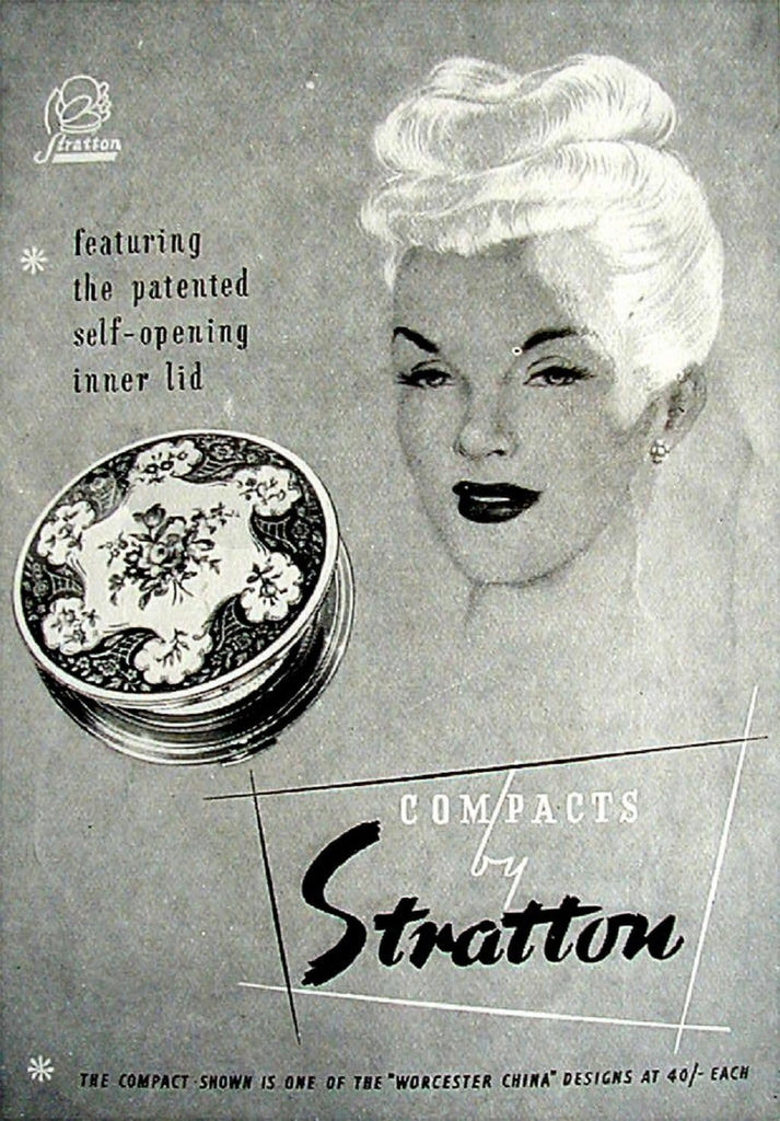 1953 Stratton Powder Compact Woman And Home