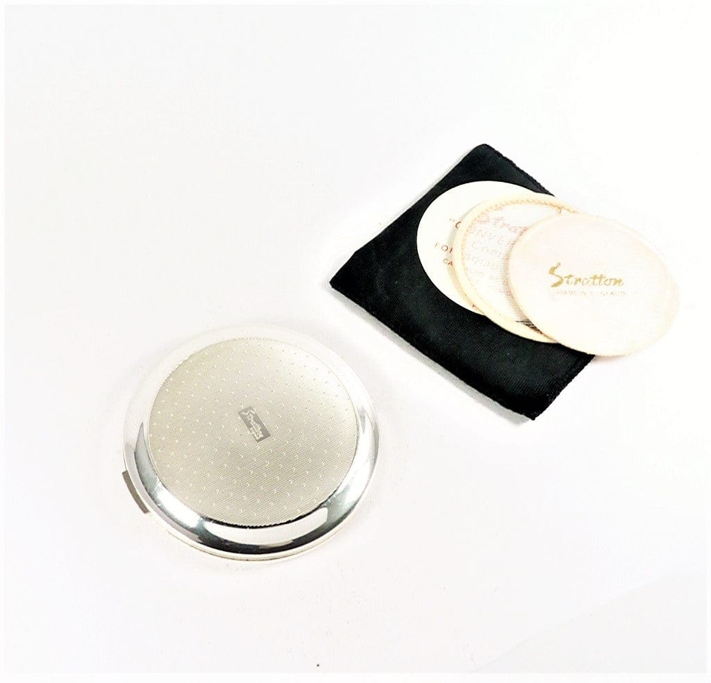 1970s Silver Plated Stratton Compact