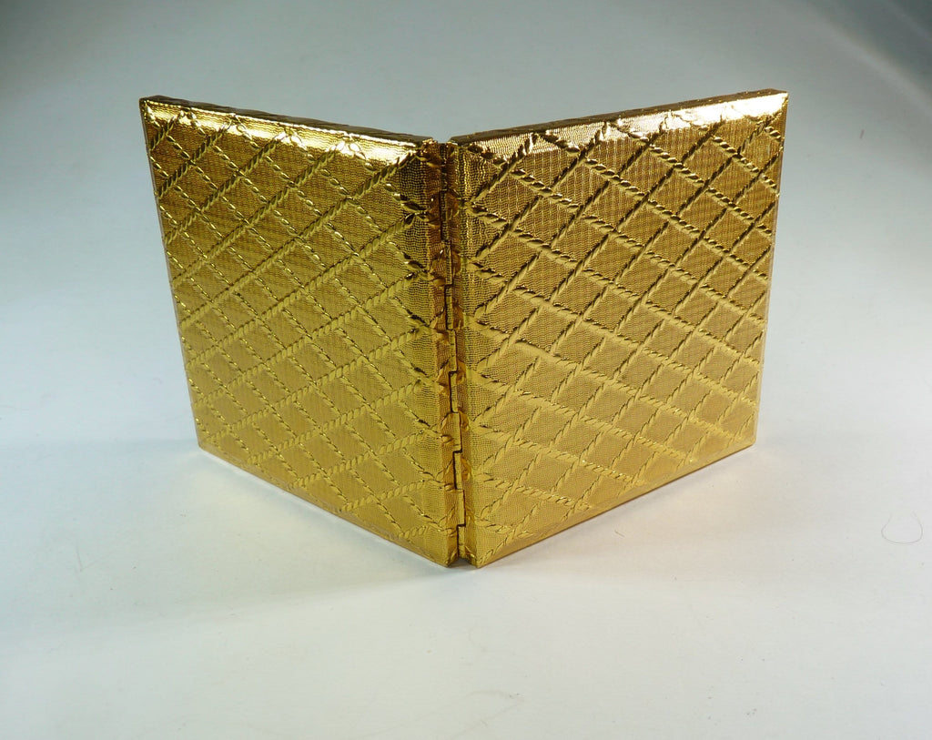 1970s gifts gold compact mirror