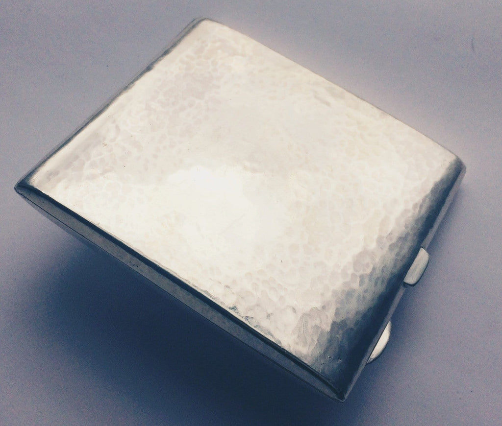 Hammered Silver Cigarette Case