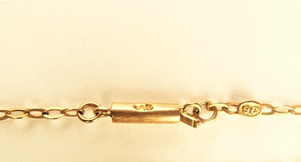 9 Carat Gold Antique Barrel Clasp Necklace
