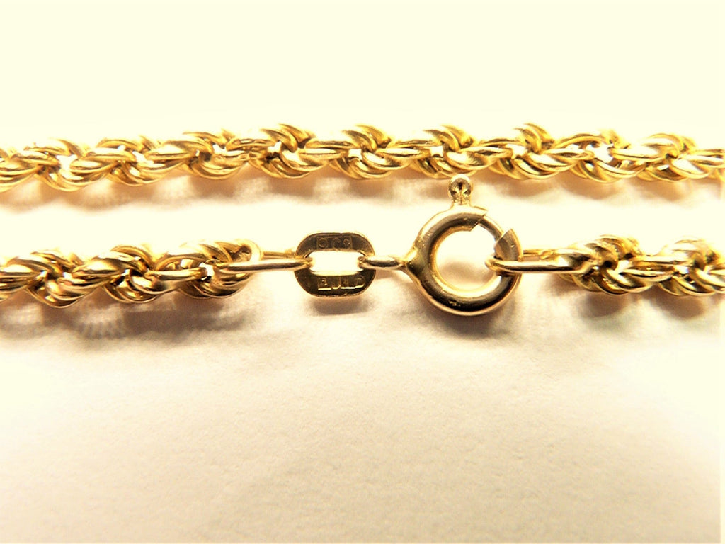 9 Carat Gold Twisted Rope Chain