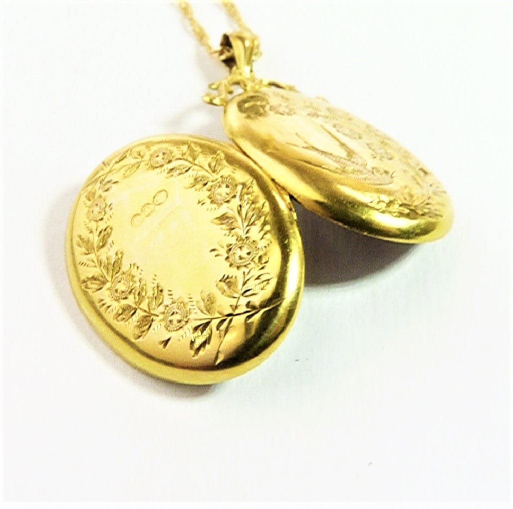 9ct Yellow Gold Locket With Necklace