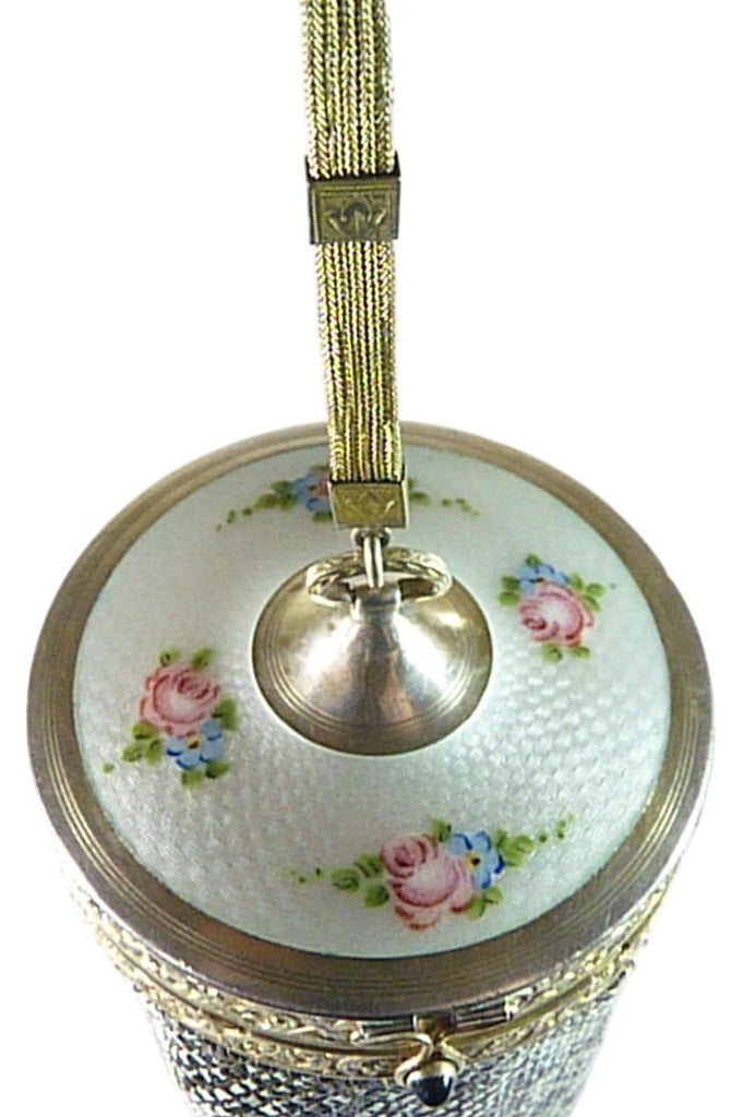 Antique Guilloche Enamel Vanity Purse