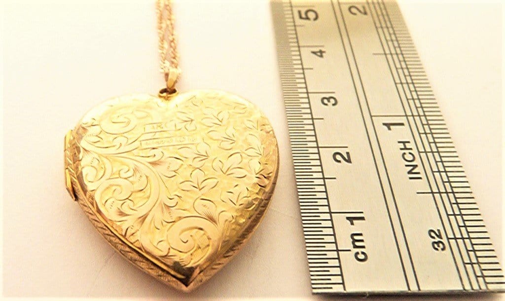 Antique Heart Shaped Solid Gold Locket
