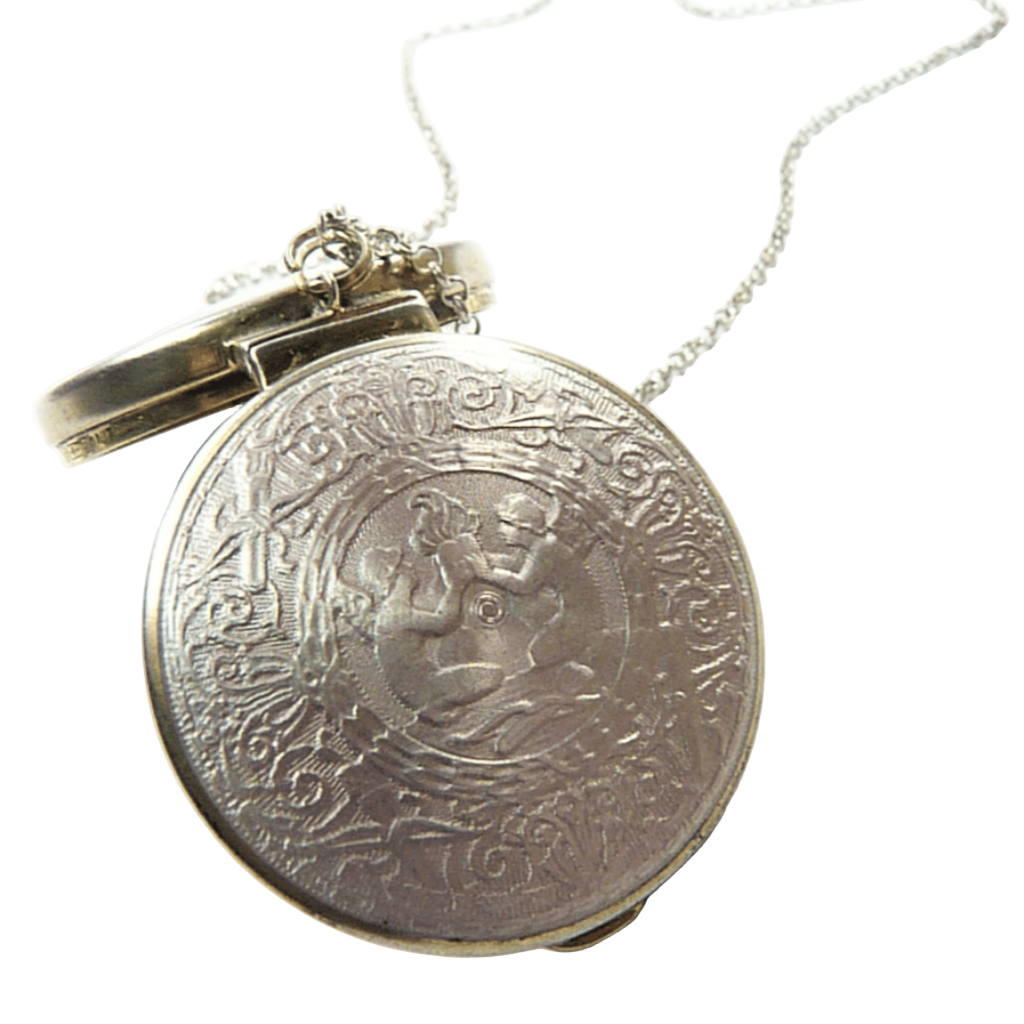 Antique Silver And Enamel Locket