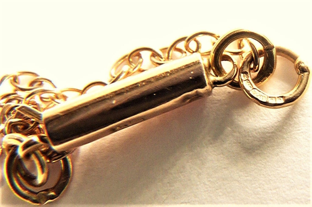 Antique Solid Gold Barrel Clasp Necklace
