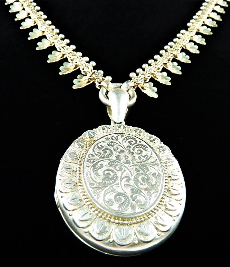 Antique Hallmarked Silver Victorian Necklace