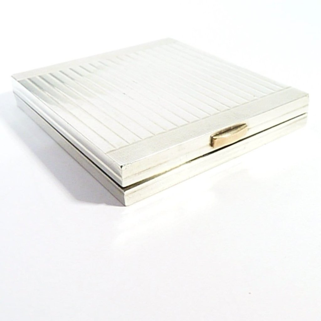 Art Deco Solid Silver Handbag Mirror