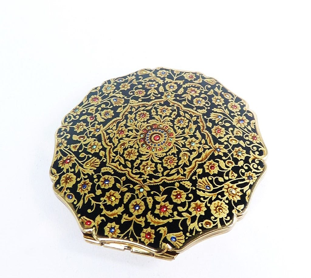 Black Red Gold Blue Makeup Compact