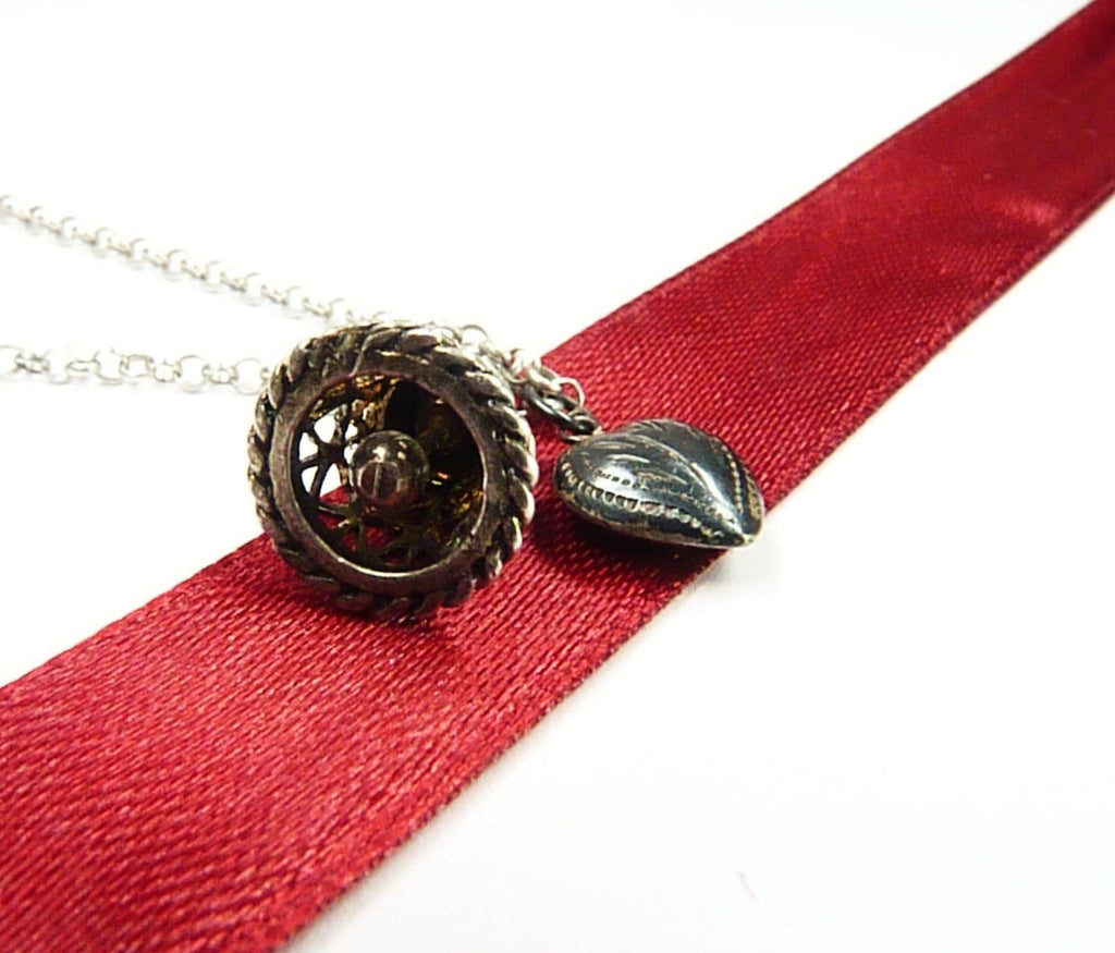 Black Heart Pendant Goth Necklace
