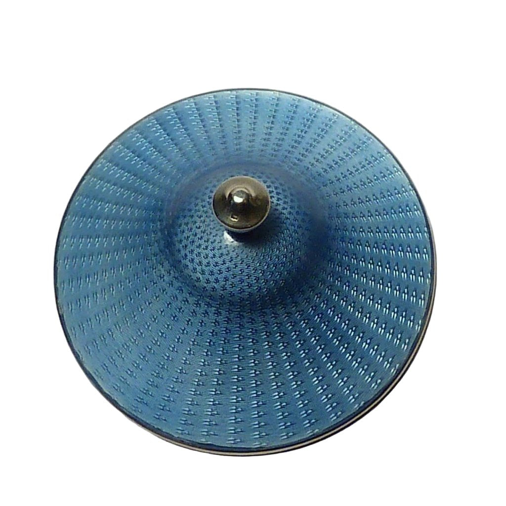 Blue Guilloche Enamel Antique Vanity Jar