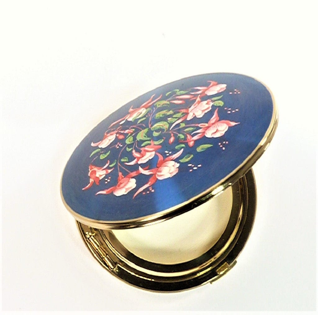 Blue Pink Green Vintage Compact Mirror